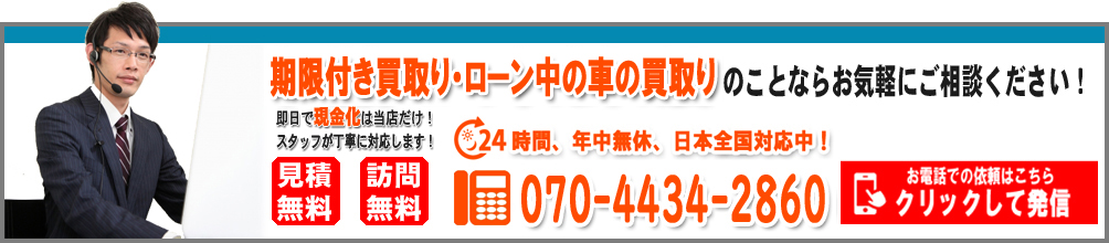 車で融資お申込み電話